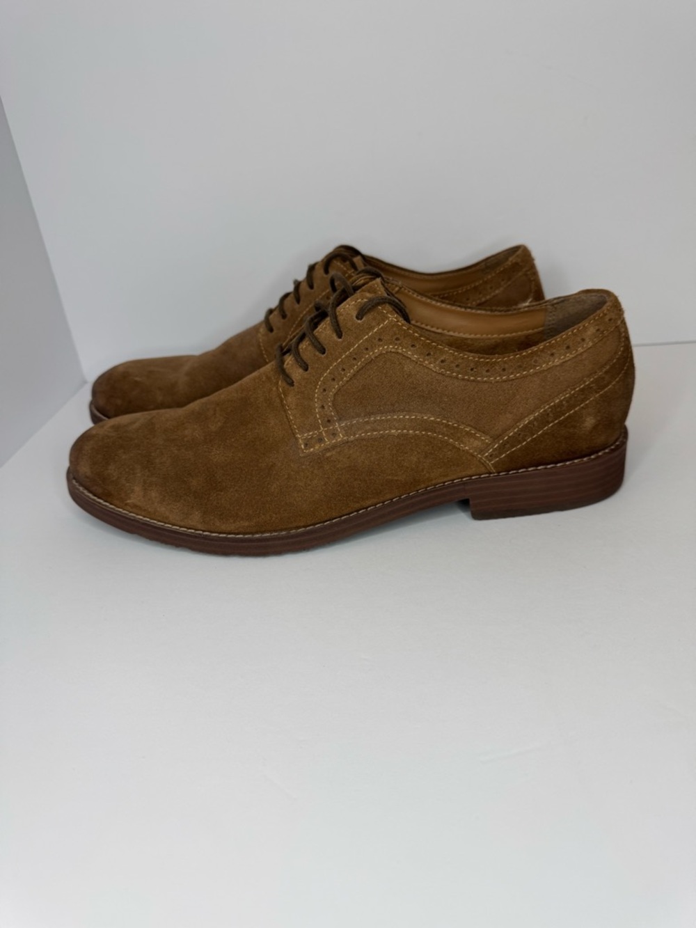 Nunn Bush Brown Suede Oxford Shoes Men’s Size 10 Comfort Casual Dress Classic